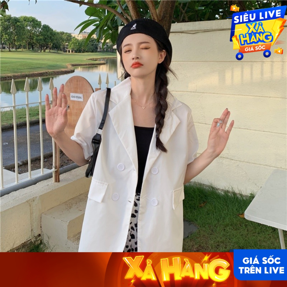 Áo khoác Blazer UNDERCOOL 1 lớp ngắn tay form rộng xinh xắn K31 - AV08