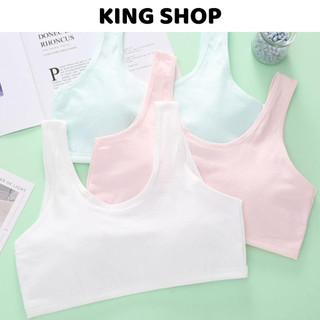 Set 3 Áo Lót Lá Hai Lớp Cho Bé Gái Mới Lớn (Size 20-50kg), Áo Lá Học Sinh Cotton King Shop B-508