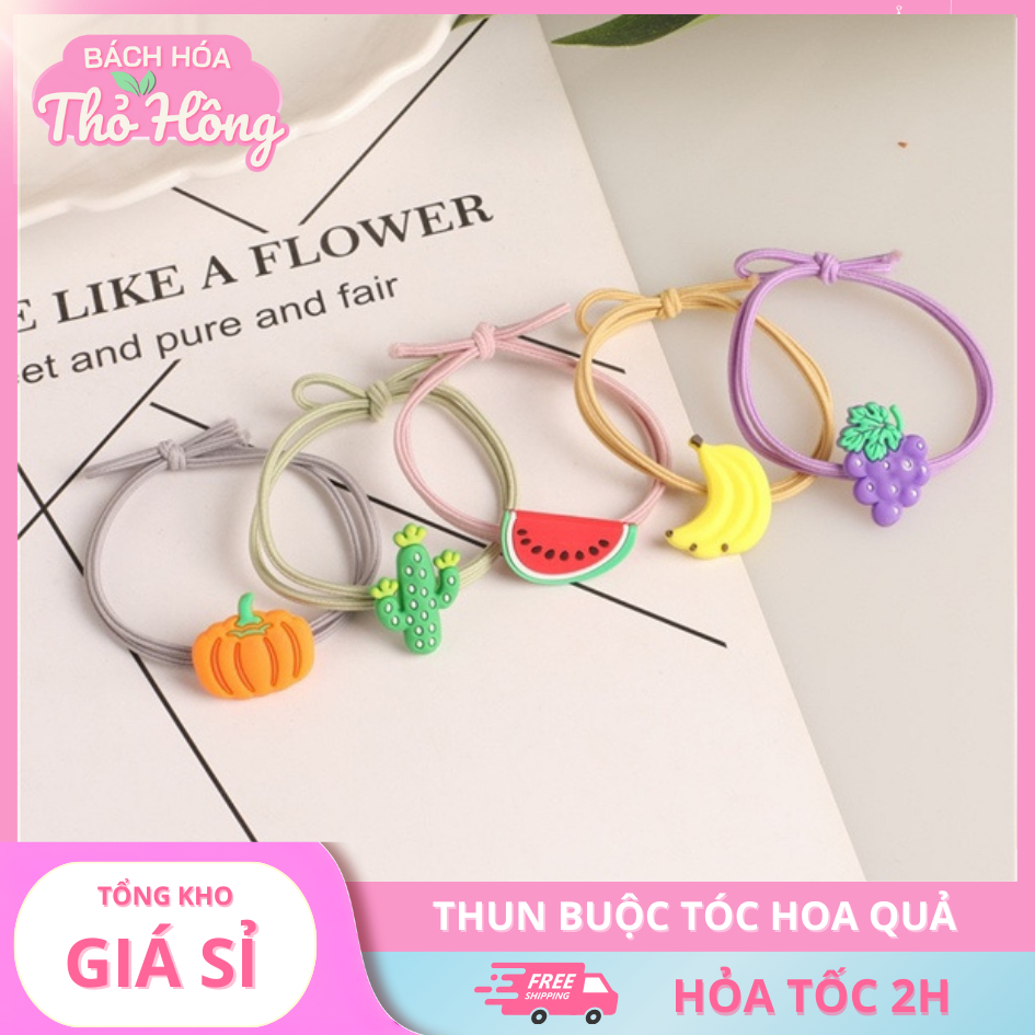 3 Thun Buộc Tóc Hoa Quả Dễ Thương
