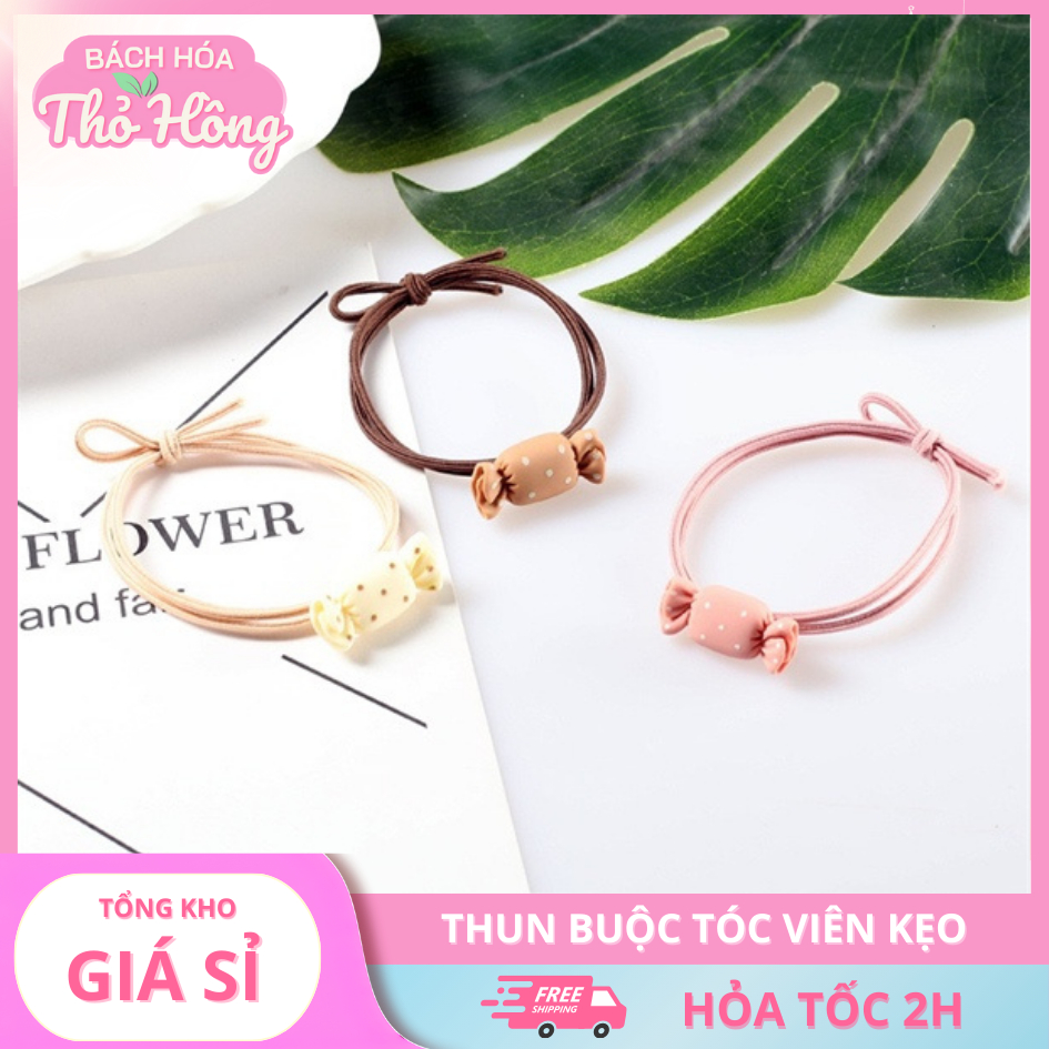 3 Thun Buộc Tóc Viên Kẹo