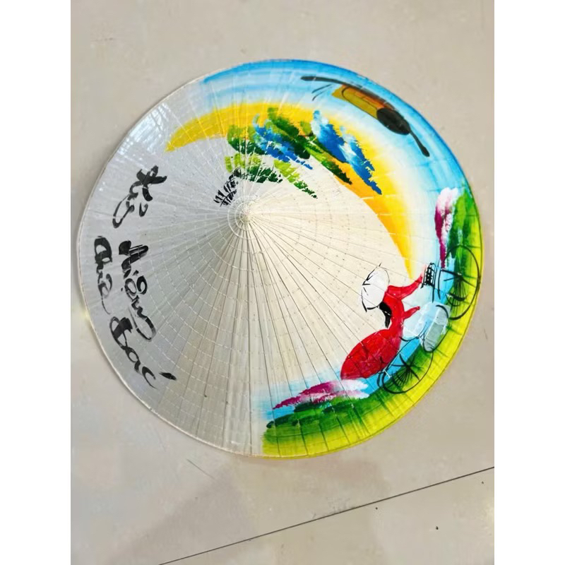 ( Hỏa Tốc Hà Nội - Ship Tỉnh)Nón vẽ người lớn Nón lá trang trí , Nón người lớn đội đẹp , Nón cho bé đội chụp ảnh
