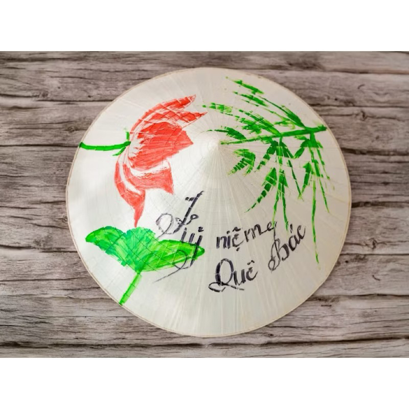 ( Hỏa Tốc Hà Nội - Ship Tỉnh)Nón vẽ người lớn Nón lá trang trí , Nón người lớn đội đẹp , Nón cho bé đội chụp ảnh