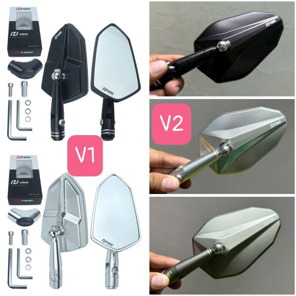 Kính Chiếu Hậu H2C V2 và V5 gắn được nhiều xe máy Sirius Exciter Winner SH Airblade Wave Dream....