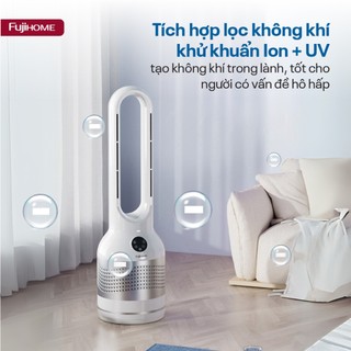 Quạt không cánh lọc không khí HEPA Fujihome BF22-HEPA khử khuẩn Anion +UV, kết nối WIFI -BH 24 tháng
