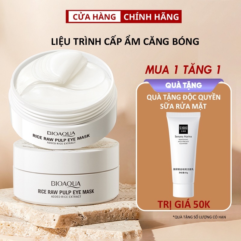 🎁【Mua 1 Tặng 1】Mặt Nạ Mắt Chiết Xuất Gạo thiên nhiên 80g(60 miếng) - Dưỡng Ẩm & Giảm Nếp Nhăn Giảm Thâm Quầng