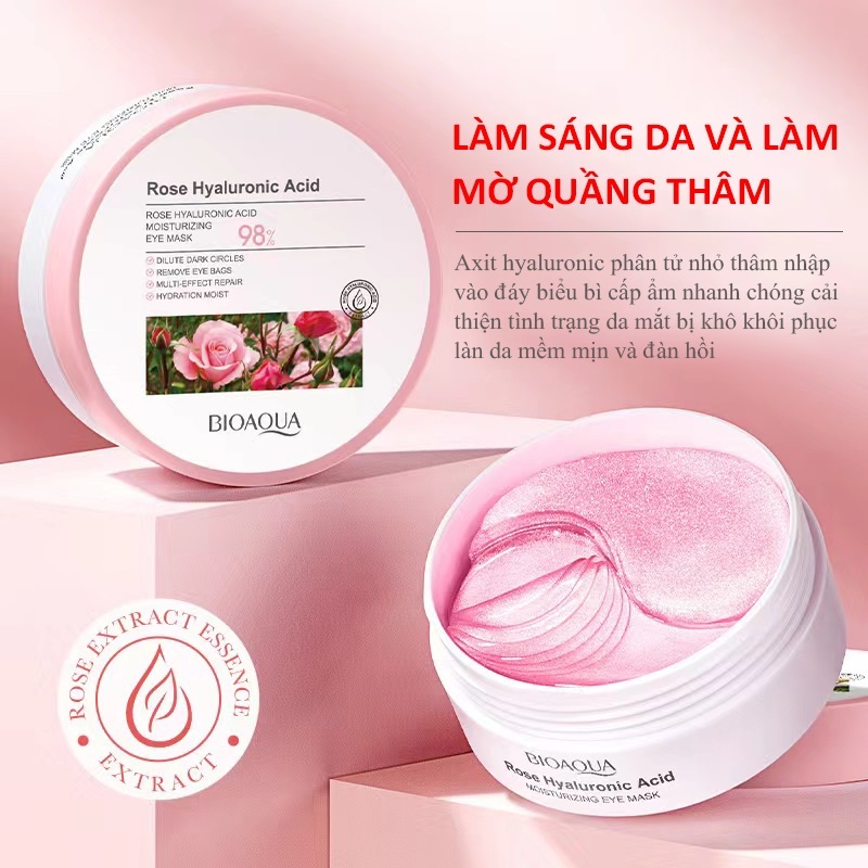 🎁【Mua 1 Tặng 1】Mặt Nạ Mắt Chiết Xuất Gạo thiên nhiên 80g(60 miếng) - Dưỡng Ẩm & Giảm Nếp Nhăn Giảm Thâm Quầng