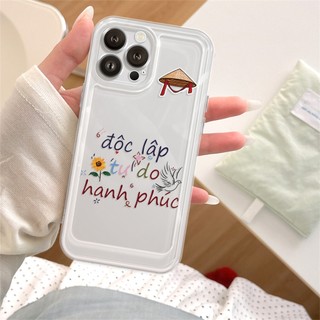 Ốp Lưng iPhone Việt Nam Độc Lập Viền Thẳng Chống Sốc, Bảo Vệ Camera - iP 7/8/X/XS/11/12/13/14/15/16/17/Plus/Pro/Max/Air