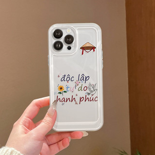 Ốp Lưng iPhone Việt Nam Độc Lập Viền Thẳng Chống Sốc, Bảo Vệ Camera - iP 7/8/X/XS/11/12/13/14/15/16/17/Plus/Pro/Max/Air