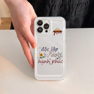 Ốp Lưng iPhone Việt Nam Độc Lập Viền Thẳng Chống Sốc, Bảo Vệ Camera - iP 7/8/X/XS/11/12/13/14/15/16/17/Plus/Pro/Max/Air