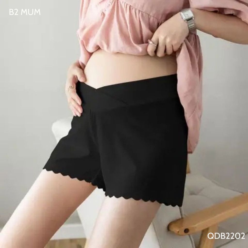 Quần Đùi Bầu Cạp Chéo Nâng Đỡ Bụng Chất Su Đúc Quần Lót Bầu Mặc Váy Tiện Lợi, Mềm Mát, Co Giãn Tốt - B2 MUM - QĐB2202