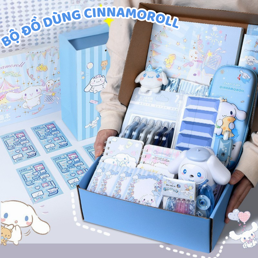 Bộ Văn Phòng Phẩm Hộp Bút Màu Xanh Dương – Đồ Dùng Học Tập Dễ Thương, Quà Tặng Lý Tưởng Cho Bé