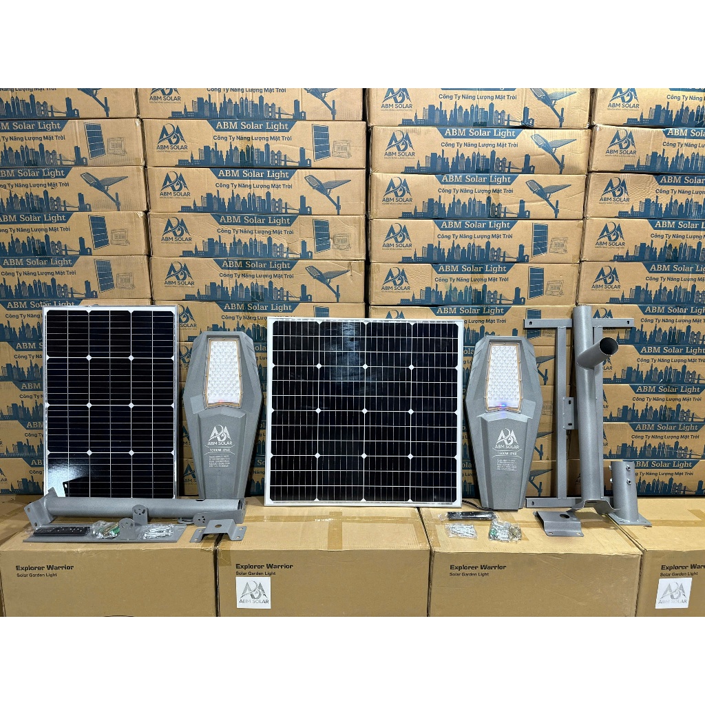 [1000W] Đèn Năng Lượng Mặt Trời Phi Thuyền, Đổi 3 Màu Led, Nhôm Đúc Nguyên Khối, Chiếu Sáng Đường Phố ABM SOLAR