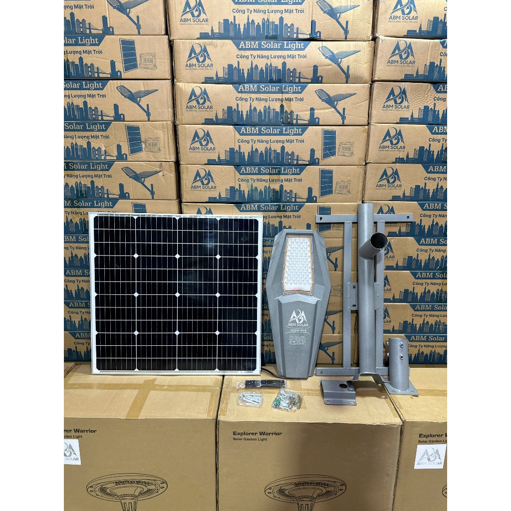 [1000W] Đèn Năng Lượng Mặt Trời Phi Thuyền, Đổi 3 Màu Led, Nhôm Đúc Nguyên Khối, Chiếu Sáng Đường Phố ABM SOLAR