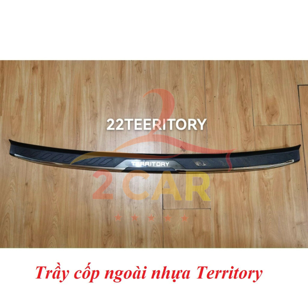 Ốp chống trầy cốp ngoài xe Ford Territory 2022-2025 nhựa đen 3D ABS cao cấp, sang trọng