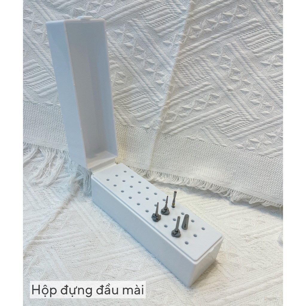 hộp đựng đầu mài làm móng, hộp đựng đầu mài nail