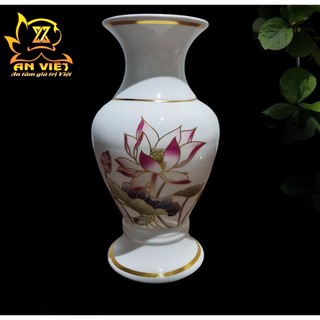 Bình Hoa Gốm Sứ Hoa Sen Thờ Cúng - Nội Thất An Việt - HS