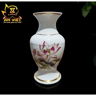 Bình Hoa Gốm Sứ Hoa Sen Thờ Cúng - Nội Thất An Việt - HS