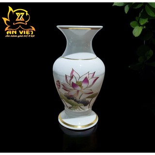 Bình Hoa Gốm Sứ Hoa Sen Thờ Cúng - Nội Thất An Việt - HS