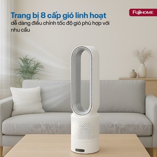 Quạt không cánh mini FUJIHOME BF16 lọc không khí khử khuẩn Anion + UV - Bảo hành 24 tháng, độ ồn cực thấp