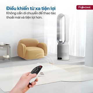 Quạt không cánh mini FUJIHOME BF16 lọc không khí khử khuẩn Anion + UV - Bảo hành 24 tháng, độ ồn cực thấp