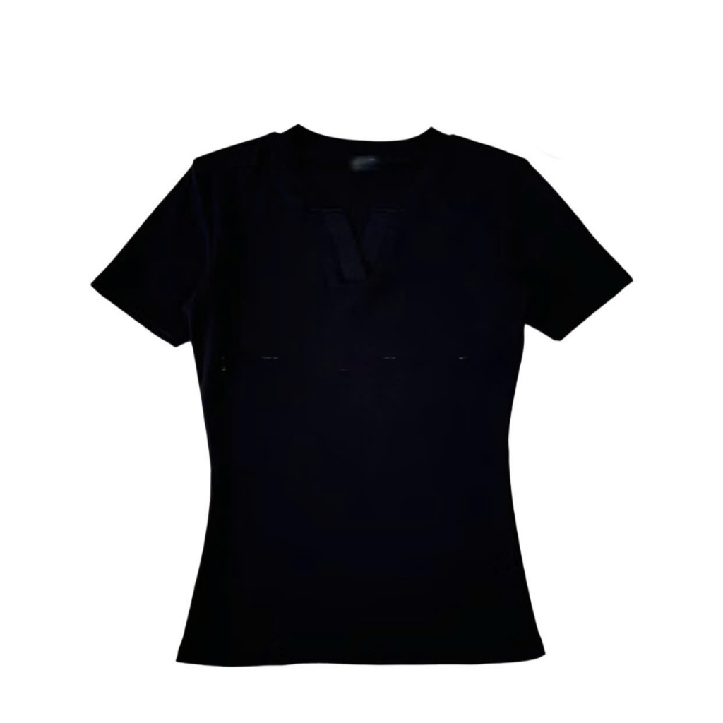 Áo thun ôm body cotton cổ V trụ tàu TAM A56