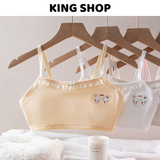 Set 3 Áo Lá Cotton Cho Bé Gái (Size 20-52Kg) Xinh, Áo Lót Chống Hằn Cộm Thoáng Khí King Shop B-538