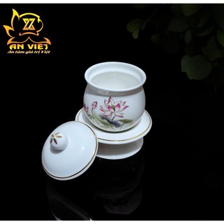 Chung Nước Đại Bi - Chung Đựng Muối Gạo Nước Hoa Sen Thờ Cúng - Nội Thất An Việt - HS