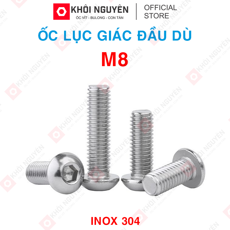Ốc Vít Inox, Bulong Inox Lục Giác Đầu Dù Inox 304 Size M8 | Có Hút Nam ...