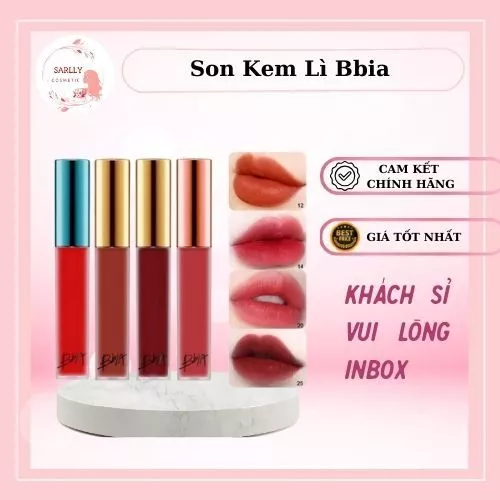 Son Kem BBIA Last Velvet Lip Tint 5g, Son Bbia 25 Mịn Lì, Lâu Trôi Đủ Màu, Sarlly Cosmetic