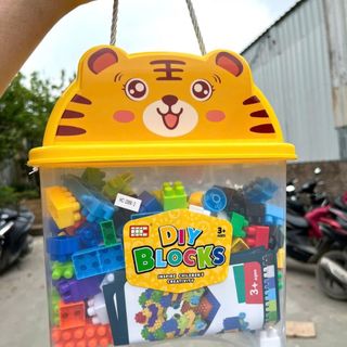 Hộp đồ chơi xếp hình cho bé 220 chi tiết  mô hình lắp ráp rèn luyện trí thông minh HT Toys