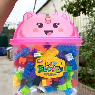 Hộp đồ chơi xếp hình cho bé 220 chi tiết  mô hình lắp ráp rèn luyện trí thông minh HT Toys