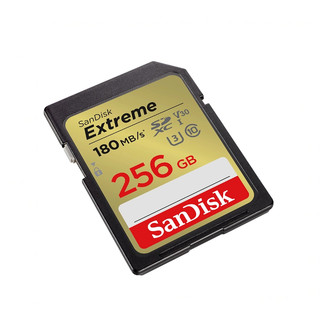 Thẻ nhớ Máy Ảnh SDXC SanDisk Extreme 256GB V30 UHS-I U3 4K đọc 180MB/s ghi 130MB/s (Vàng)