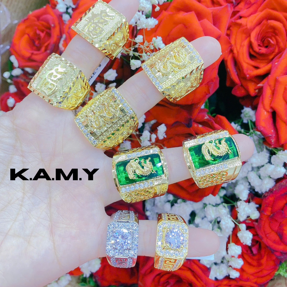 Bộ Sưu Tập Nhẫn Nam – Rồng Tài Lộc & Đá Sang Trọng  K.A.M.Y