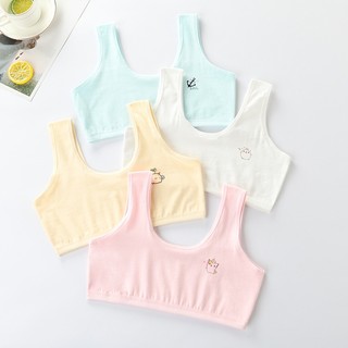 Set 3 Áo lót lá bé gái cotton (Size 22-52Kg), Áo lót học sinh cấp 1 cấp 2 không đệm King Shop B-341