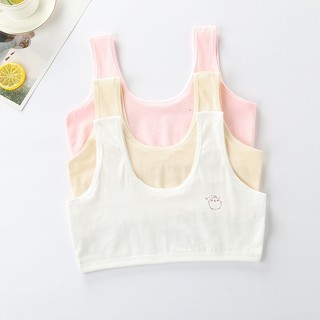 Set 3 Áo lót lá bé gái cotton (Size 22-52Kg), Áo lót học sinh cấp 1 cấp 2 không đệm King Shop B-341