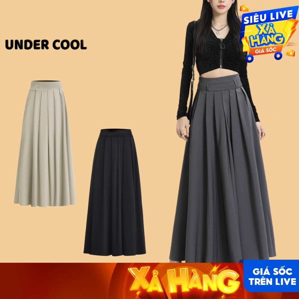 Chân Váy Dáng Dài Xếp Ly Rối UNDERCOOL 90cm Ulzzang Trẻ Trung CV31