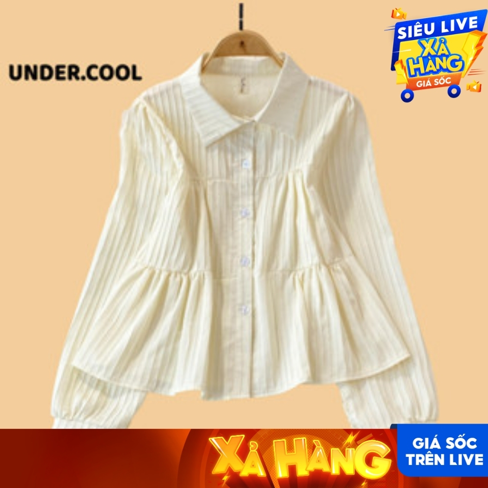 Áo Sơ Mi Đũi UNDERCOOL 2 Tầng chất lanh Dáng Vintage chất mềm cổ đức mềm, chất thoáng mát mùa hè ASM20