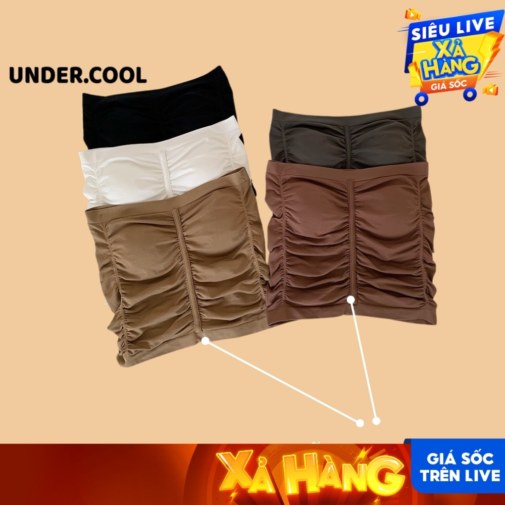 Áo quây ống hai lớp UNDERCOOL Không Dây Cúp Ngực Đệm Đẩy Ngực Tạo khe ABL09