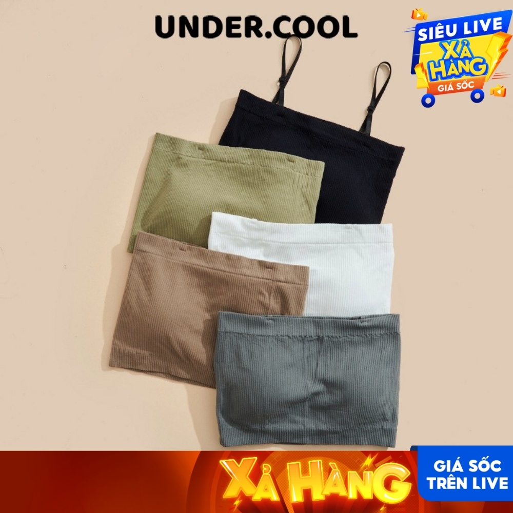 Áo 2 Dây Dáng Quây UNDERCOOL Đệm Rời, Chất Cotton Mềm A2D12
