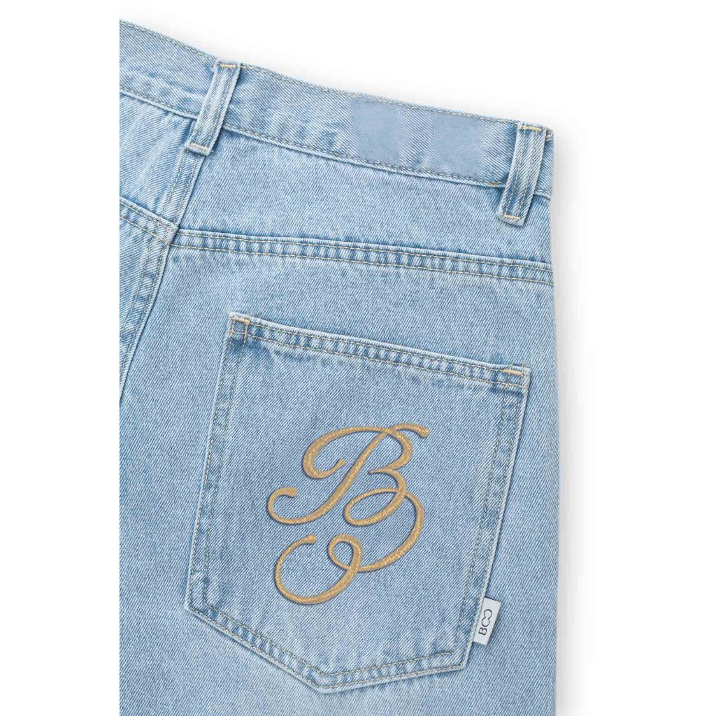 Ảnh Quần Jeans Nữ BOO Dáng Wide-leg Thêu Logo Essential 2