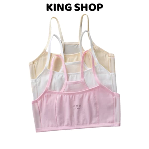 Set 3 Áo Lót Cho Bé Gái 2 Dây Cotton (Size 27-54Kg), Áo Bra 2 Lớp Lót Mềm Thoáng Mát King Shop A-108