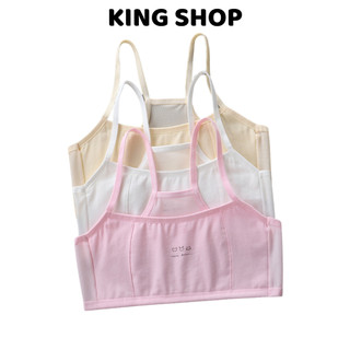 Set 3 Áo Lót Cho Bé Gái 2 Dây Cotton (Size 27-54Kg), Áo Bra 2 Lớp Lót Mềm Thoáng Mát King Shop A-108