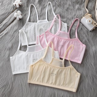 Set 3 Áo Lót Cho Bé Gái 2 Dây Cotton (Size 27-54Kg), Áo Bra 2 Lớp Lót Mềm Thoáng Mát King Shop A-108