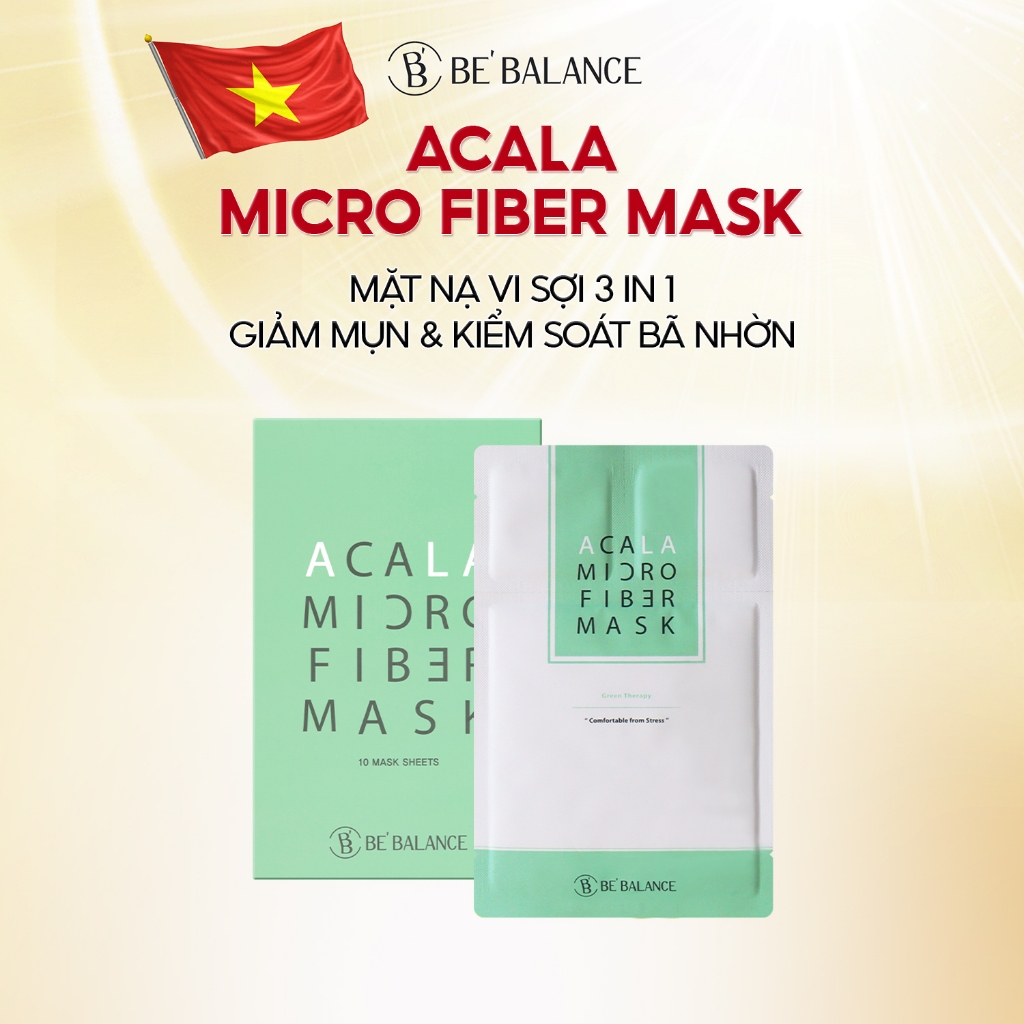 Ảnh Mặt Nạ Vải Vi Sợi Be'Balance ACALA MICRO FIBER MASK 3in1 Làm Đẹp Da 1 hộp 10 miếng 1