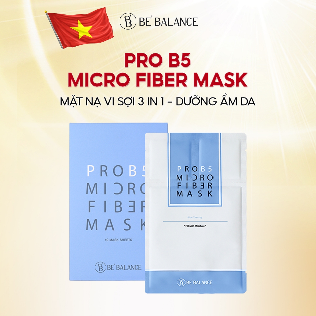 Ảnh Mặt Nạ Vải Vi Sợi Be'Balance PRO B5 MICRO FIBER MASK 3in1 Làm Đẹp Da 1 hộp 10 miếng 1