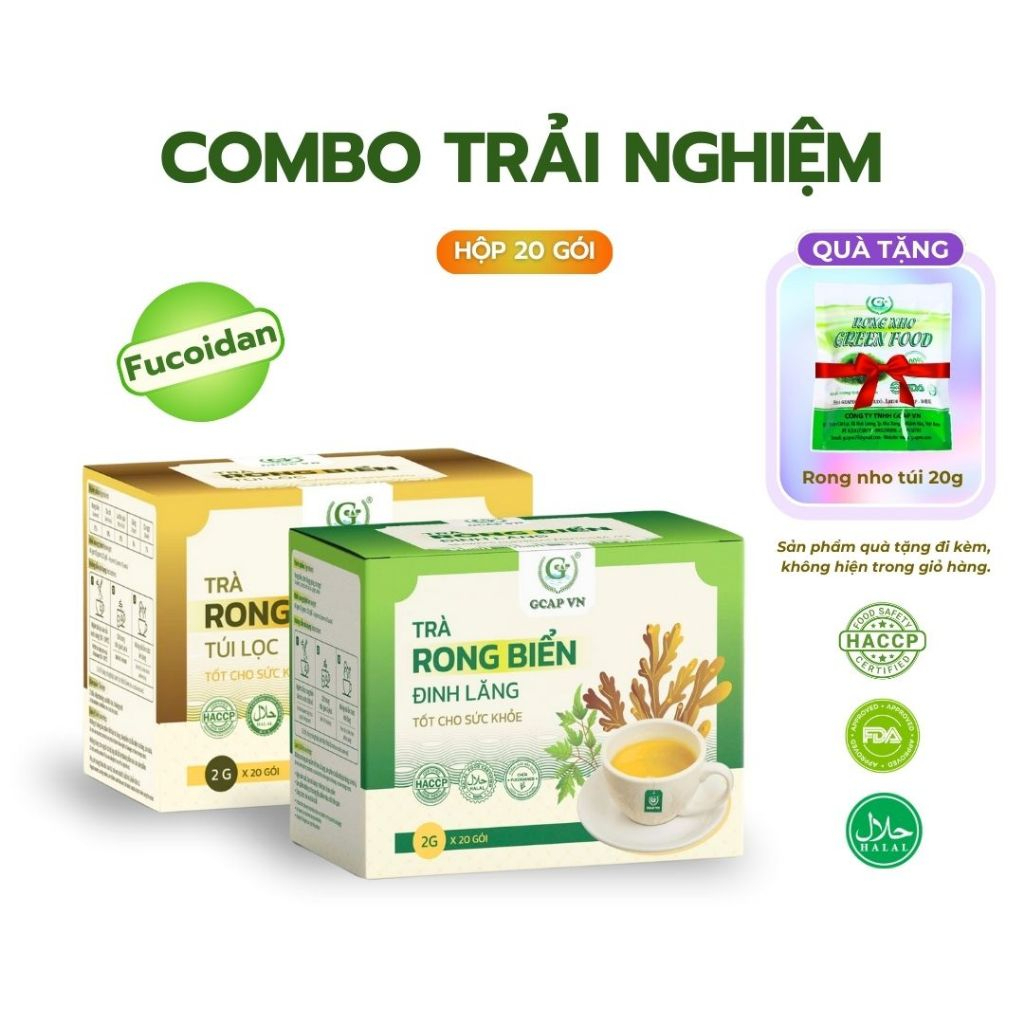 [CB trải nghiệm] 1 hộp Trà Rong Biển túi lọc và 1 hộp Trà Rong Biển ...