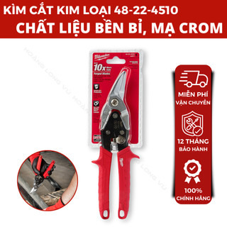 Kìm Cắt Kim Loại Chính Hãng MILWAUKEE 48-22-4510 - Kéo Cắt Tôn, Lực Cắt Gấp 10 Lần - Chính Hãng