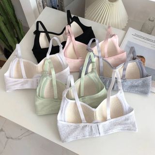 Combo 3 Áo ngực không gọng đệm mỏng nâng ngực cotton gân tăm thông khí King Shop A-414