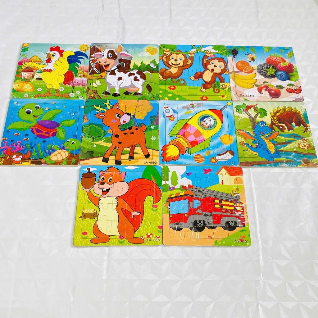 COMBO 10 TRANH GHÉP HÌNH 20 MẢNH - ĐỒ CHƠI PHÁT TRIỂN TƯ DUY CHO BÉ