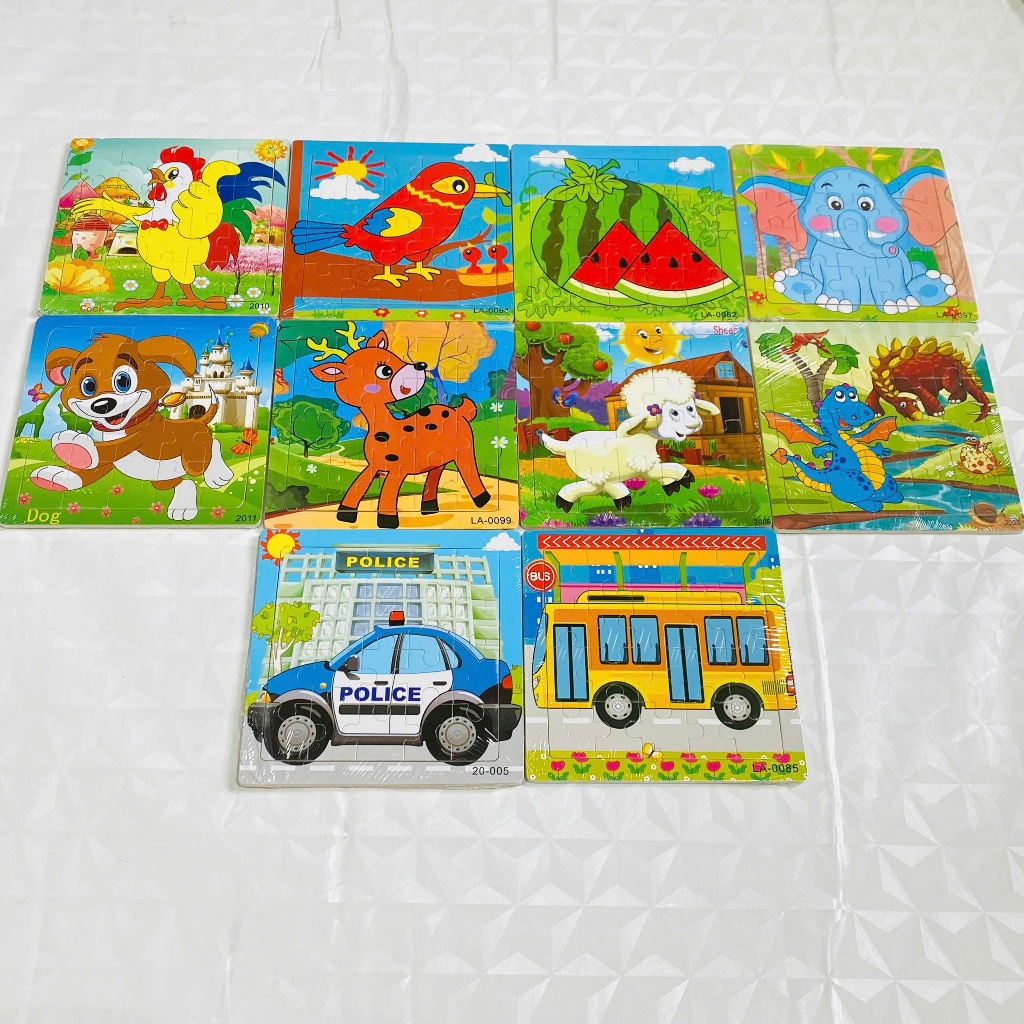 COMBO 10 TRANH GHÉP HÌNH 20 MẢNH - ĐỒ CHƠI PHÁT TRIỂN TƯ DUY CHO BÉ